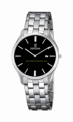 Festina Watches : F6840/4 Black Dial Stainless Steel Men Watch