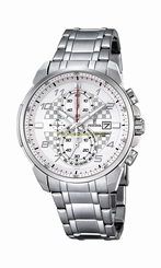 Festina Watches : F6842/1 White Dial Stopwatch Luminous Hand 24 Hour Display Men Watch