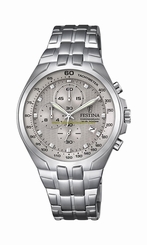 Festina Watches : F6843/2 Silver Dial Stainless Steel Band Men Watch