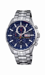 Festina Watches : F6844/3 Blue Dial Stainless Steel Band Men Watch