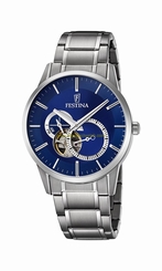 Festina Watches : F6845/3 Blue Dial Stainless Steel Band Men Watch