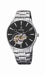 Festina Watches : F6847/4 Black Dial Stainless Steel Men Watch