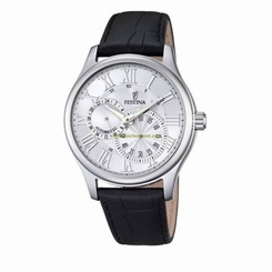 Festina Watches : F6848/1 Silver Dial 24 Hour Display Luminous Hand Men Watch