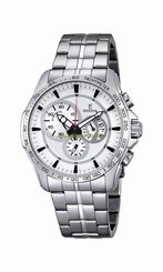 Festina Watches : F6849/1 White Dial Luminous Hand Stop Watch Men Watch