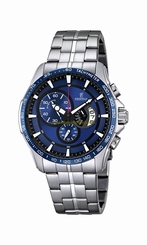 Festina Watches : F6850/3 Blue Dial Luminous Hand Stop Watch Men Watch