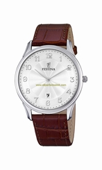 Festina Watches : F6851/1 Quartz Analog Date Brown Leather Men Watch
