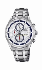 Festina Watches : F6853/1 Silver Dial Stop Watch Men Watch