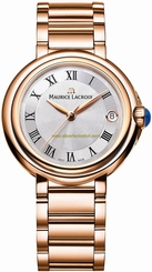 Maurice Lacroix Watches : FA1004-PVP06-110-1 Quartz Roman Numerals Dial Date Gold Tone Stainless Steel Women Watch