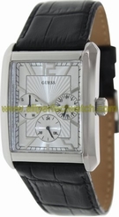 Guess Watches : G95433G Quartz Multifunction Dial Black Leather Men Watch