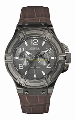 Guess Watches : Guess Rose Dial Calfskin Band Women Watch