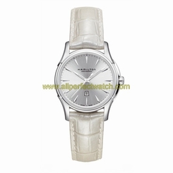 Hamilton Watches : H32315851 Automatic Silver Dial Date White Leather Women Watch