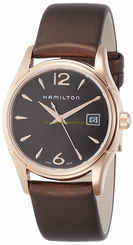 Hamilton Watches : H32341975 Brown Dial Fixed Rose Gold Pvd Band Men Watch