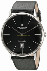 Hamilton Watches : H38755731 Black Dial Stainless Steel Band Men Watch