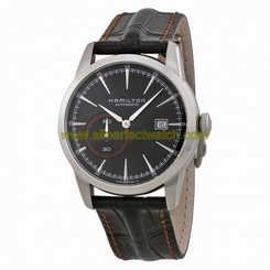 Hamilton Watches : H40515731 Automatic Railroad Small Second Black Leather Men Watch