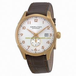 Hamilton Watches : H42575513 Automatic Small Second Date Rose Gold PVD Case Brown Leather Men Watch