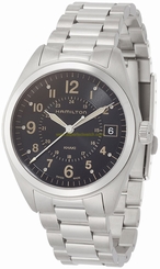 Hamilton Watches : H68551133 Black Dial Stainless Steel Band Men Watch