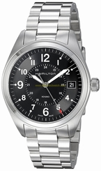 Hamilton Watches : H68551933 Black Dial Stainless Steel Band Men Watch