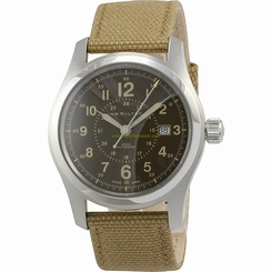 Hamilton Watches : H70605993 Brown Dial Canvas Band Men Watch