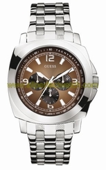 Guess Watches : I12555G1 Brown Dial Stainless Steel Men Watch