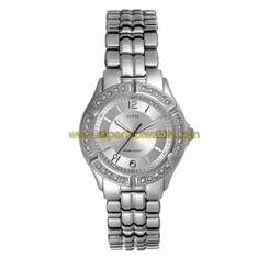 Guess Watches : I75499M1 Quartz Analog Date Stainless Steel Women Watch