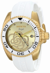 Invicta Watches : ILE0488ASYB Quartz Amalog Date White Polyurethane Women Watch