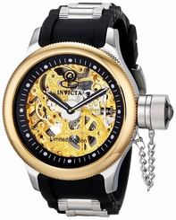 Invicta Watches : ILE1088ASYB Limited Edition Skeleton Dial Black Polyurethane Men Watch