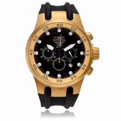Invicta Watches : IN-1509 Black Dial Steel And 14k Gold Band Men Watch
