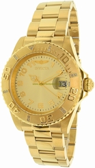 Invicta Watches : INV-15249 Gold Dial Stainless Steel-plated Band Women Watch
