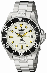 Invicta Watches : INVICTA-10640 White Dial Luminescent Hands Men Watch