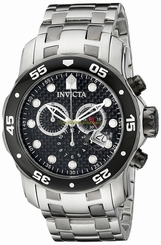 Invicta Watches : INVICTA-14339 Black Dial Stainless Steel Band Men Watch