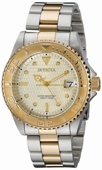 Invicta Watches : INVICTA-14343 Gold Dial Stainless Steel Band Men Watch