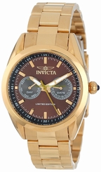 Invicta Watches : INVICTA-14713 Gold Dial Stainless Steel Band Women Watch