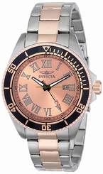 Invicta Watches : INVICTA-15001 Rose Gold Dial Stainless Steel Band Men Watch