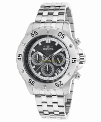 Invicta Watches : INVICTA-17451 Black Dial Stainless Steel Band Men Watch