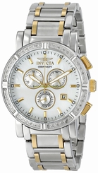 Invicta Watches : INVICTA-4742 Mother Of Pearl Dial Diamond-and-stainless-steel Band Men Watch