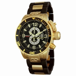 Invicta Watches : INVICTA-4900 Black Dial Chronograph Luminous Stop-watch Men Watch