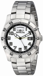 Invicta Watches : INVICTA-5249W White Dial Stainless Steel Band Men Watch