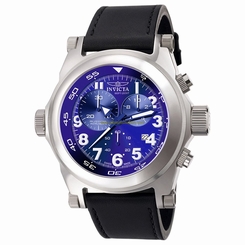 Invicta Watches : INVICTA-5419 Quartz Chronograph Date Black Leather Men Watch