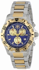 Invicta Watches : INVICTA-5699 Blue Dial Stainless Steel Band Men Watch