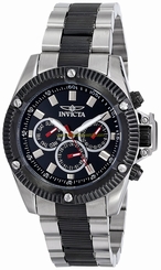 Invicta Watches : INVICTA-5715 Black Dial Chronograph Second-hand Men Watch