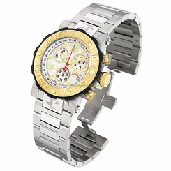 Invicta Watches : INVICTA-6135 White Dial Gold-tone-stainless-steel Band Men Watch