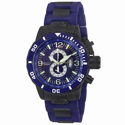 Invicta Watches : INVICTA-6600 Blue Dial Blue-ion-plated-stainless-steel Band Men Watch