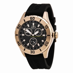 Invicta Watches : INVICTA-7057 Quartz Analog Day Date Black Polyurethane Men Watch