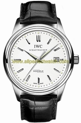 IWC Watches : IW323305 Automatic Platinum Silver Dial Black Crocodile Leather Band Men Watch