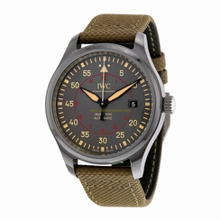 IWC Watches : IW324702 Pilot Watch Mark XVIII Top Gun Miramar Green Leather Men Watch