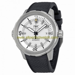 IWC Watches : IW329003 Automatic Silver Dial Date Black Rubber Men Watch