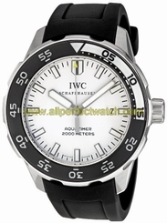 IWC Watches : IW356811 Automatic Stainless Steel White Dial Black Rubber Band Men Watch