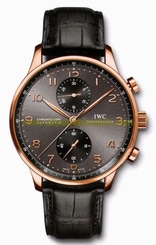 IWC Watches : IW371482 Automatic 18kt Rose Gold Grey Dial Black Crocodile Leather Band Men Watch