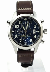 IWC Watches : IW371807 Blue Dial Calfskin Band Men Watch