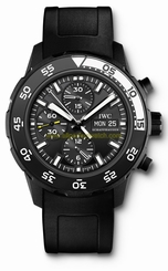 IWC Watches : IW376705 Automatic Stainless Steel Black Dial Black Rubber Band Men Watch